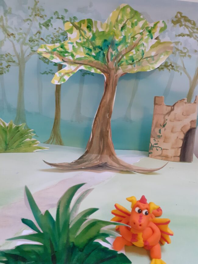 Background with dragon